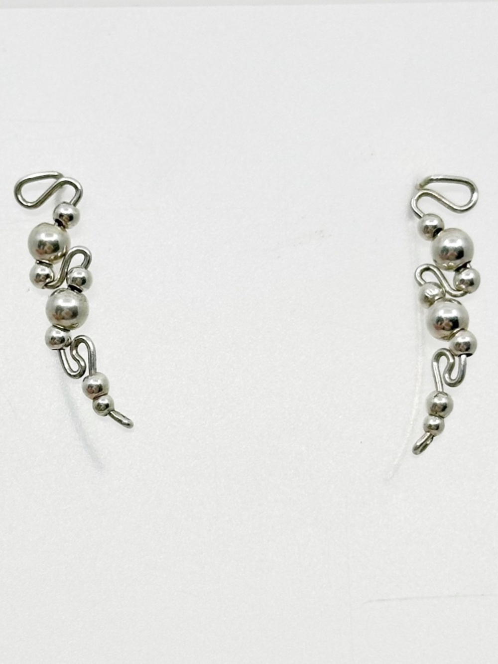 Hand Made sterling silver bead earrings - GM945